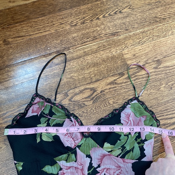 Betsy Johnson spaghetti strap asymmetrical floral 90s 00s Y2K Rory Gilmore Girls - Picture 9 of 12